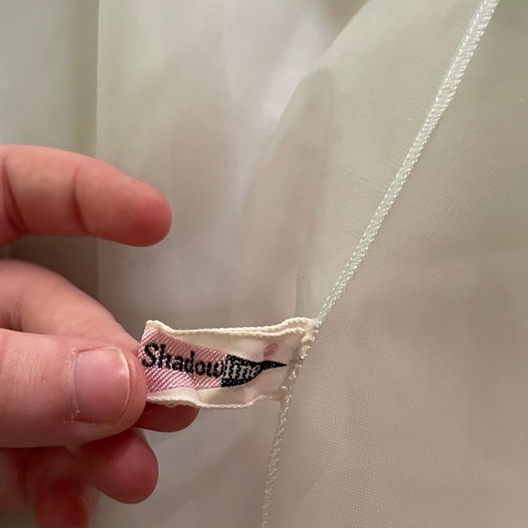 vintage lace puff sleeve embellished slip dress and coverup - Picture 6 of 10